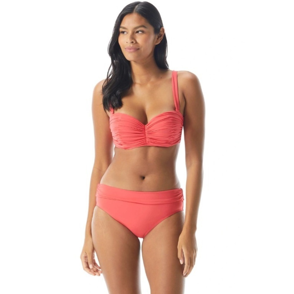 Coco Reef® Charisma™‎ Bra Sized (32/34 D) Underwire Bandeau Bikini Top in Papaya
